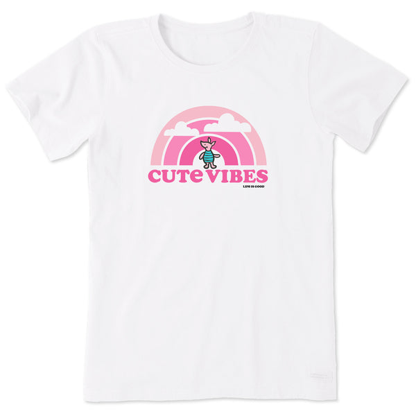 life is good Women's Cute Vibes Winnie Rainbow Short Sleeve Tee