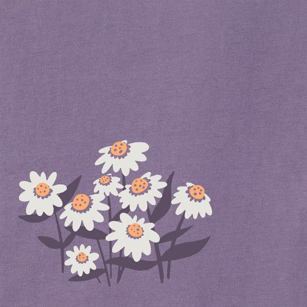 Life Is Good Women's Daisies Short Sleeve Crusher Tee