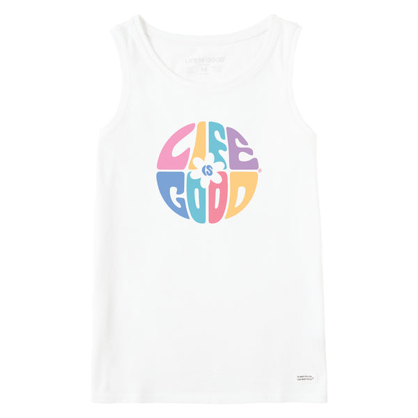 Life Is Good Women's Daisy Circle Psychedelic Crusher Tank