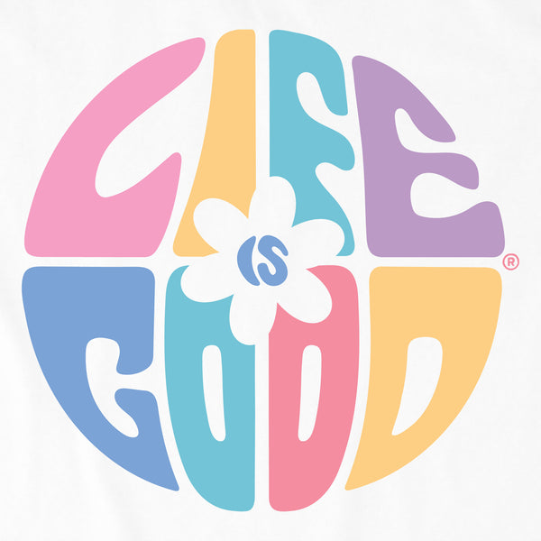 Life Is Good Women's Daisy Circle Psychedelic Crusher Tank