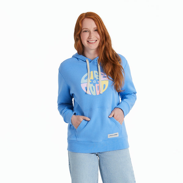 life is good Women's Daisy Circle Psychedelic Simply True Fleece Hoodie
