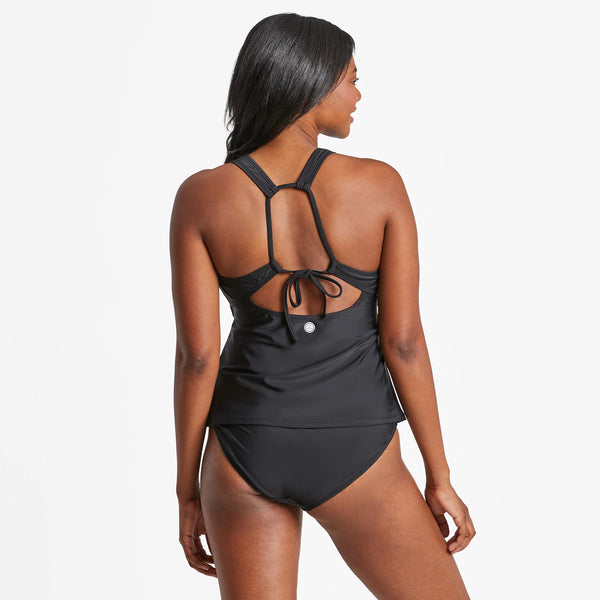 Life Is Good Women's Daisy Rainbow High Neck Tankini Swimsuit Top