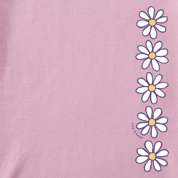Life Is Good Women's Daisy Vertical Chain Short Sleeve Crusher Tee
