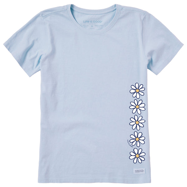 Life Is Good Women's Daisy Vertical Chain Short Sleeve Crusher Tee
