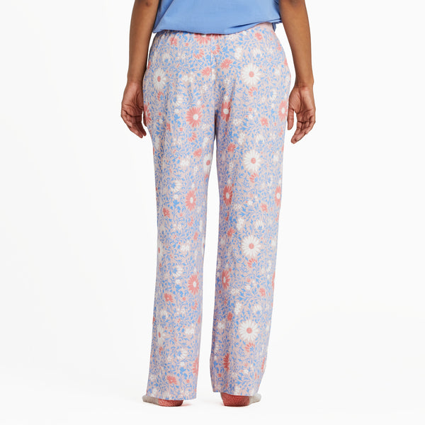 Life Is Good Women's Daisy Wildflower Pattern Snuggle Up Sleep Pant