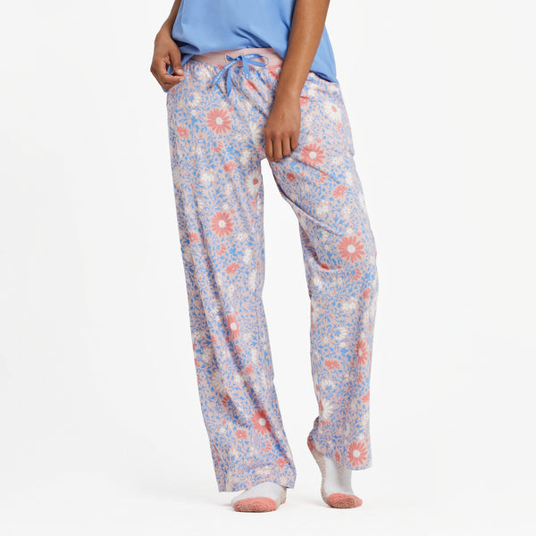 life is good Women's Daisy Wildflower Pattern Snuggle Up Sleep Pant