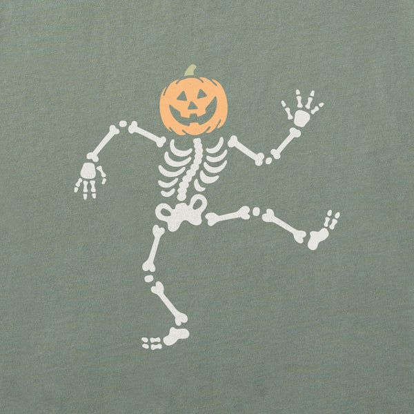 Life Is Good Women's Dancing Pumpkin Skeleton Mini Crusher-LITE Shrunken Tee