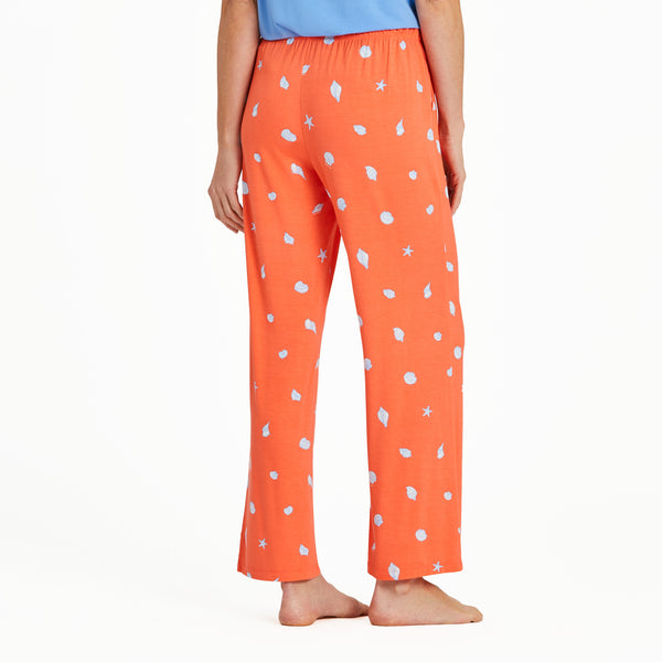 Life Is Good Women's Detailed Seashell Pattern Lightweight Sleep Pant