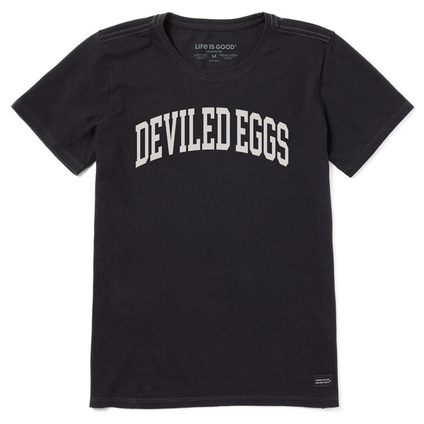 life is good Women's Deviled Eggs Athletic Arch Short Sleeve Crusher Tee