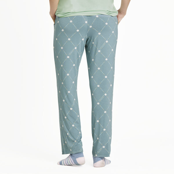 Life Is Good Women's Diamond Seashell Pattern Lightweight Sleep Pant