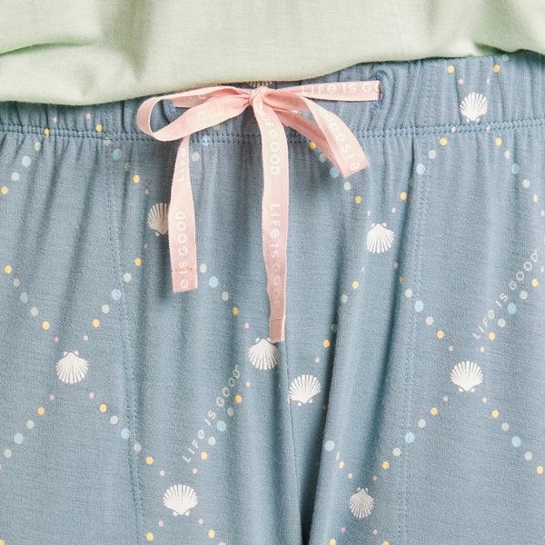 Life Is Good Women's Diamond Seashell Pattern Lightweight Sleep Pant