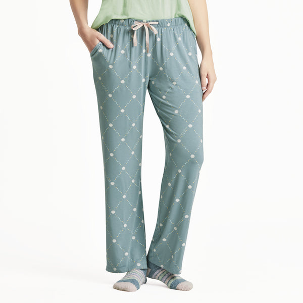 life is good Women's Diamond Seashell Pattern Lightweight Sleep Pant