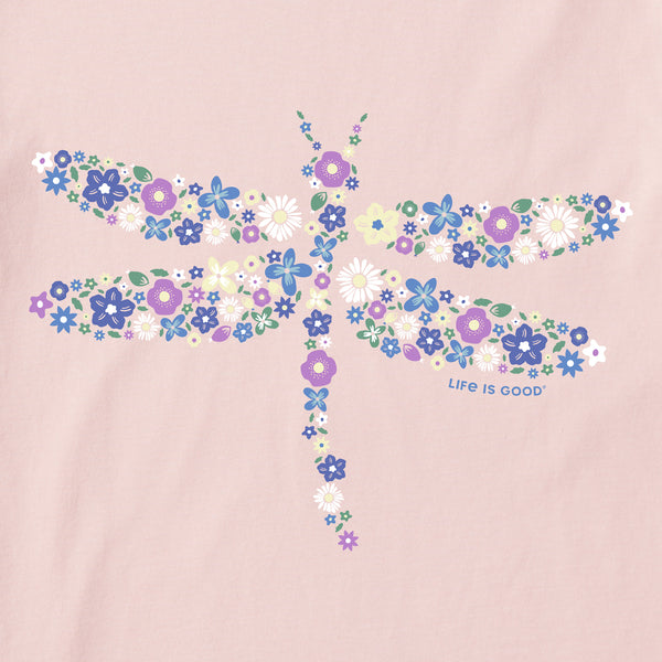 Life Is Good Women's Dragonfly Flowers Lightweight Sleep Tee