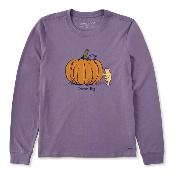 life is good Women's Dream Big Winnie Pumpkin Long Sleeve Crusher Tee