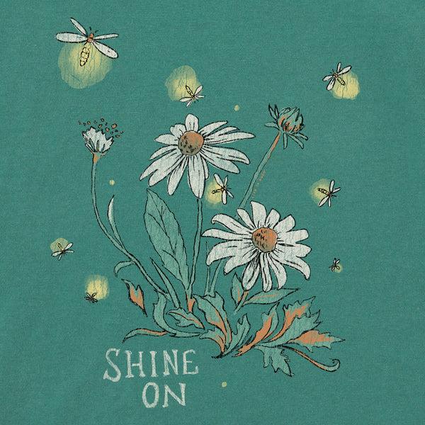 Life Is Good Women's Dreamy Shine On Daisies Short Sleeve Crusher Tee