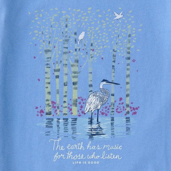 Life Is Good Women's Earth Has Music Heron Long Sleeve Tee