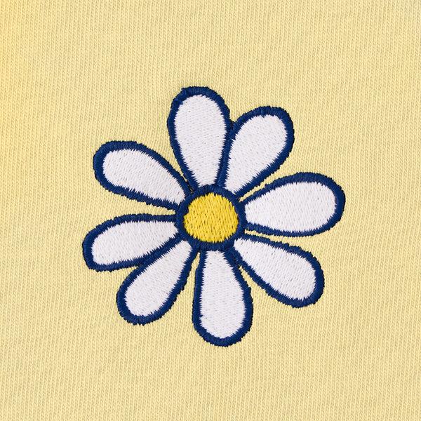 Life Is Good Women's Embroidered Daisy Short Sleeve Crusher Tee