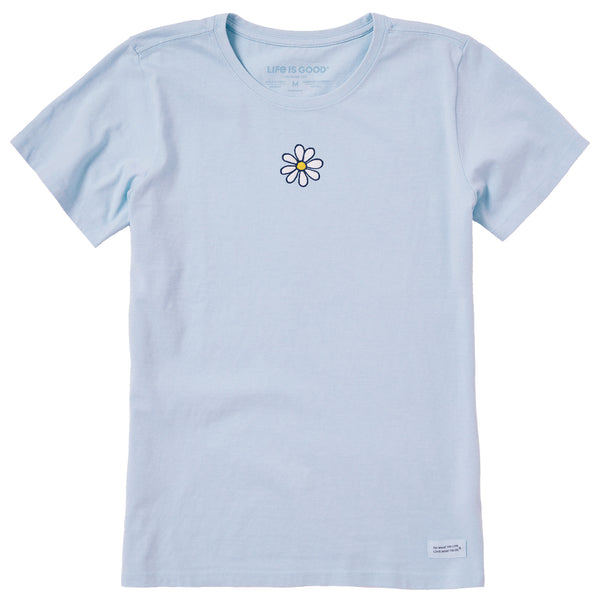 life is good Women's Embroidered Daisy Short Sleeve Crusher Tee