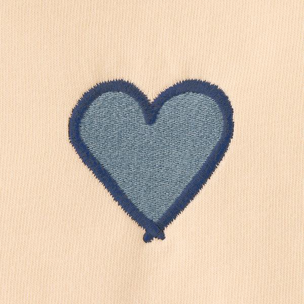 Life Is Good Women's Embroidered Heart Short Sleeve Crusher Vee