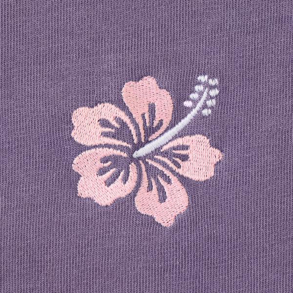 Life Is Good Women's Embroidered Hibiscus Short Sleeve Crusher Tee