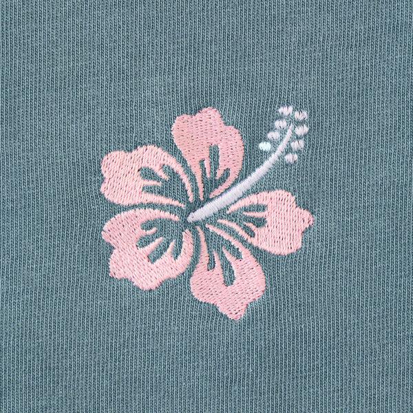 Life Is Good Women's Embroidered Hibiscus Short Sleeve Crusher Tee