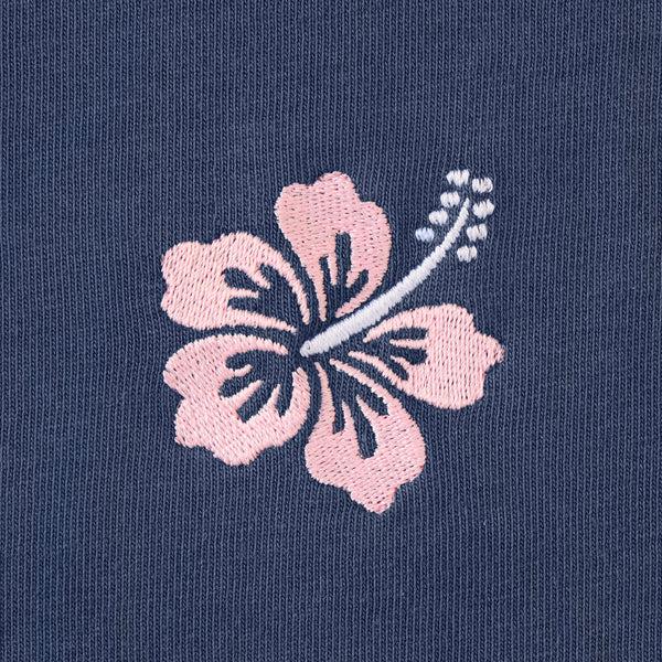 Life Is Good Women's Embroidered Hibiscus Short Sleeve Crusher Tee