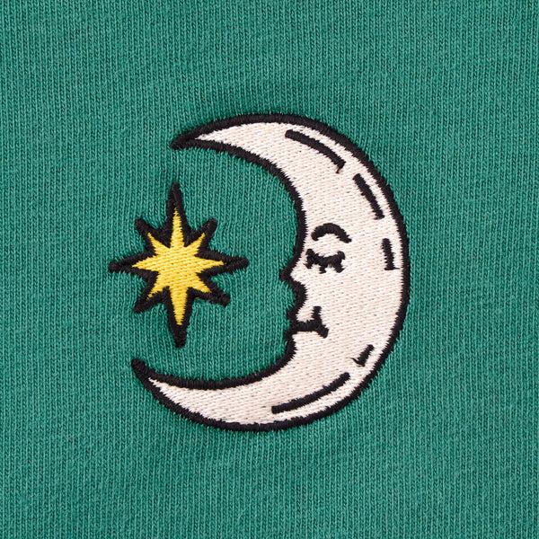 Life Is Good Women's Embroidered Moon And Star Short Sleeve Crusher Tee