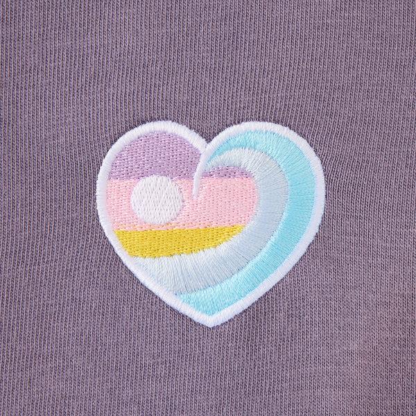 Life Is Good Women's Embroidered Ocean Heart Short Sleeve Crusher Boxy Tee