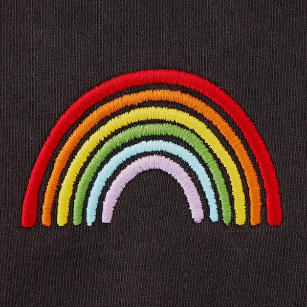 Life Is Good Women's Embroidered Rainbow Short Sleeve Crusher Tee