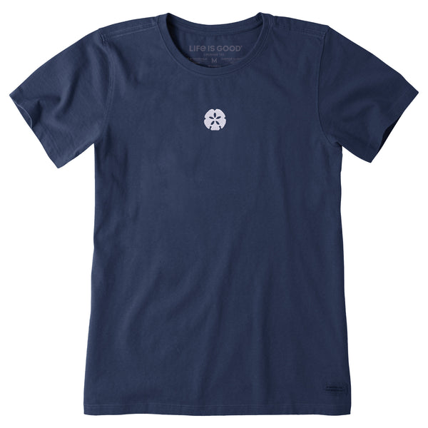 life is good Women's Embroidered Sand Dollar Short Sleeve Crusher Tee
