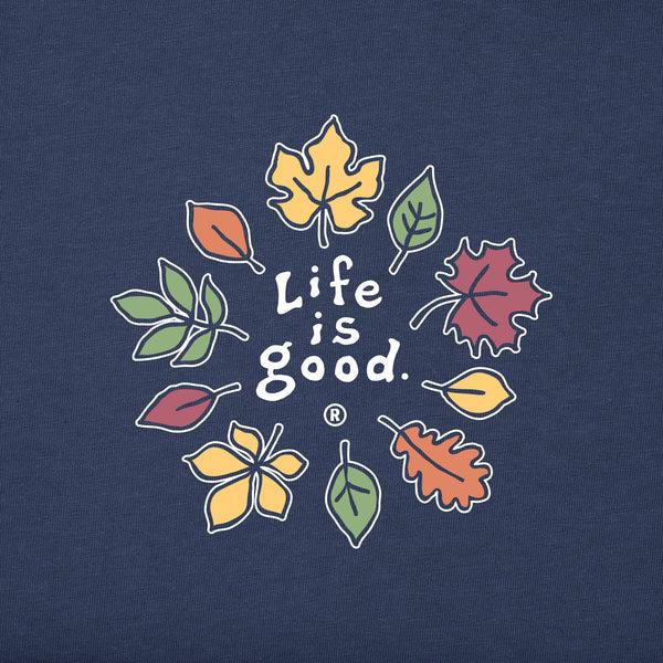 Life Is Good Women's Fall Leaves Long Sleeve Crusher Tee