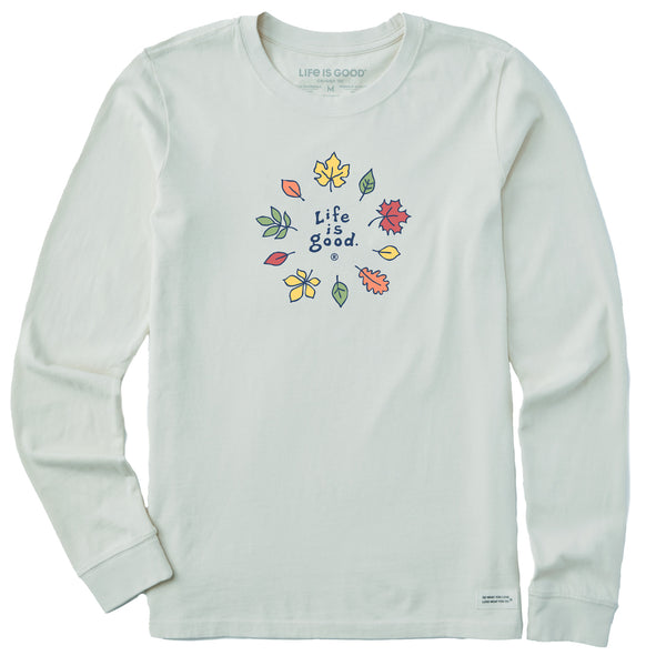 Life Is Good Women's Fall Leaves Long Sleeve Crusher Tee