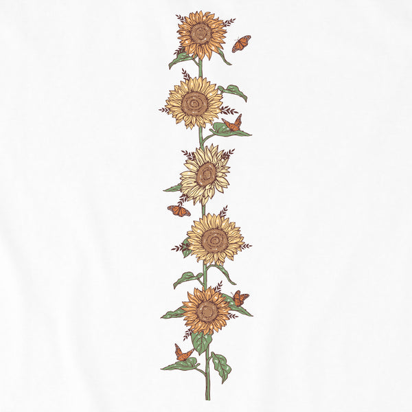 Life Is Good Women's Fall Sunflowers Long Sleeve Crusher Tee
