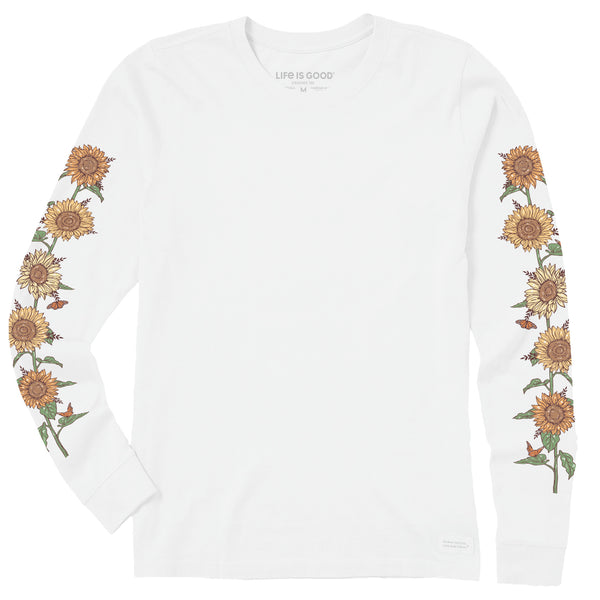 life is good Women's Fall Sunflowers Long Sleeve Crusher Tee