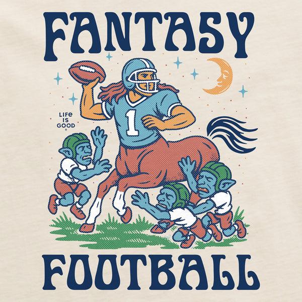Life Is Good Women's Fantasy Football Centaur V. Goblins Short Sleeve Crusher Boxy Tee