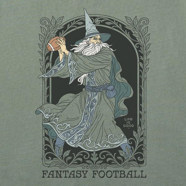 Life Is Good Women's Fantasy Football Wizard QB Short Sleeve Crusher Boxy Tee