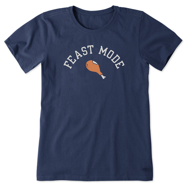 life is good Women's Feast Mode Turkey Short Sleeve Crusher Tee