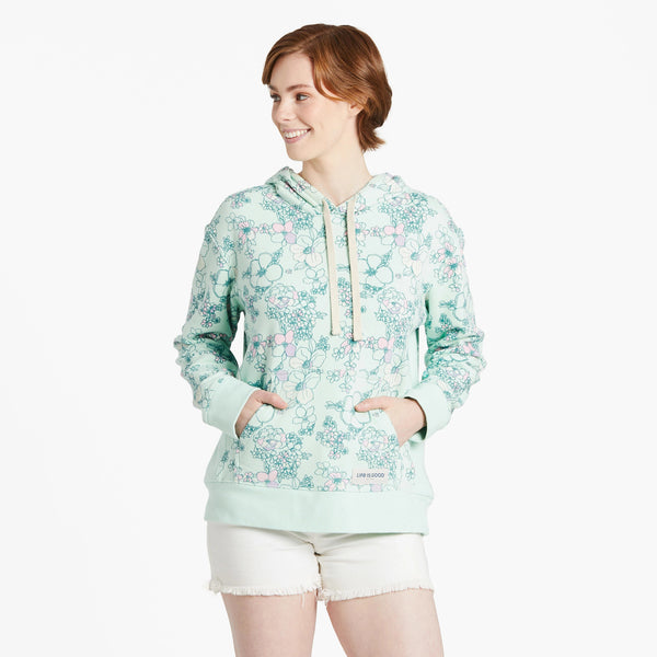 life is good Women's Floral Garden Pattern Simply True Fleece Hoodie
