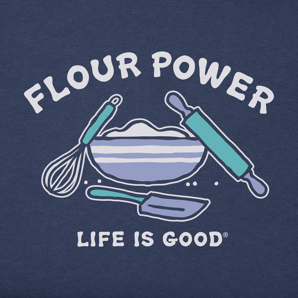 Life Is Good Women's Flour Power Short Sleeve Crusher Tee