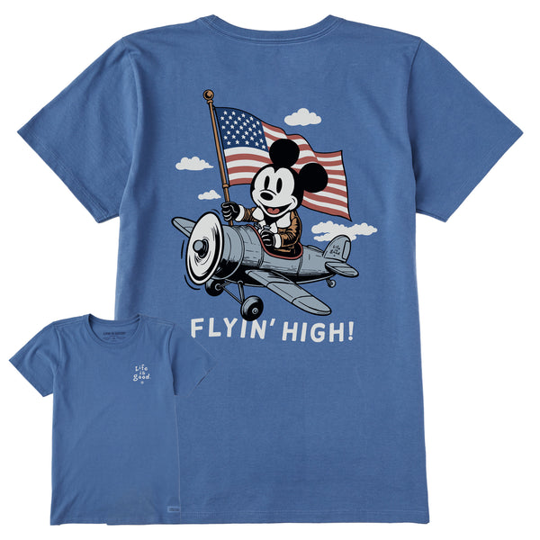 Life Is Good Women's Flyin' High Steamboat Willie Short Sleeve Tee