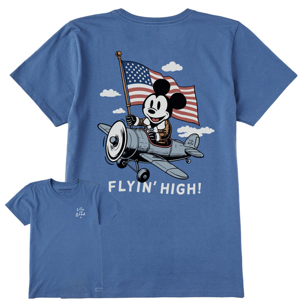 life is good Women's Flyin' High Steamboat Willie Short Sleeve Tee