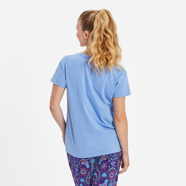 Life Is Good Women's Folklore Heart Snuggle Up Relaxed Sleep Vee