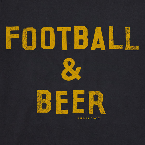 Life Is Good Women's Football Beer Short Sleeve Crusher Boxy Tee