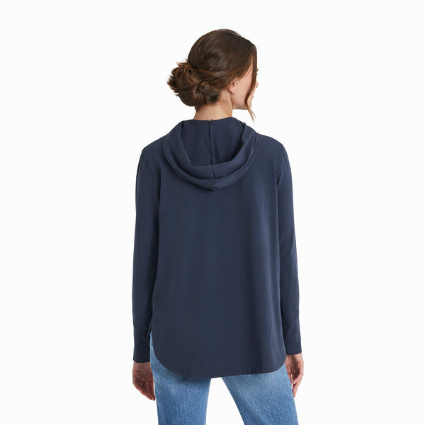 Life Is Good Women's Freehand Mountain Sun Crusher-FLEX Hoodie Tunic