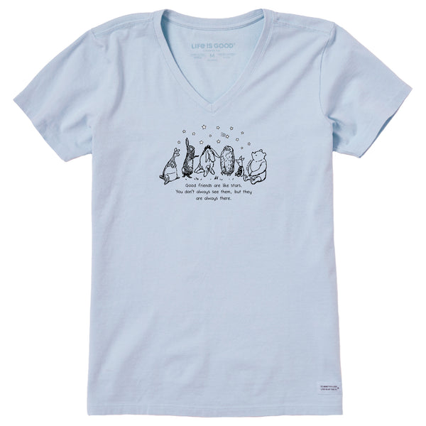 life is good Women's Friends are Like Stars Winnie Short Sleeve Crusher Vee