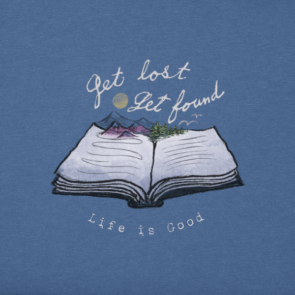 Life Is Good Women's Get Lost Get Found Book Long Sleeve Crusher Tee