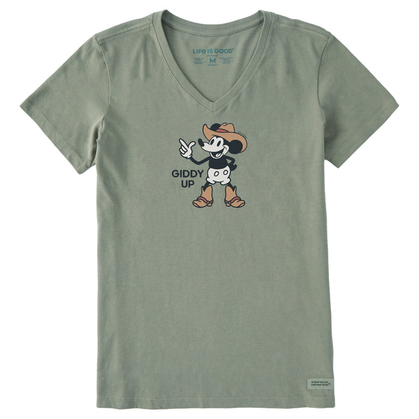 life is good Women's Giddy Up Willie Short Sleeve Crusher Vee