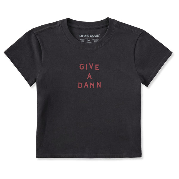 life is good Women's Give a Damn Crusher-LITE Shrunken Tee