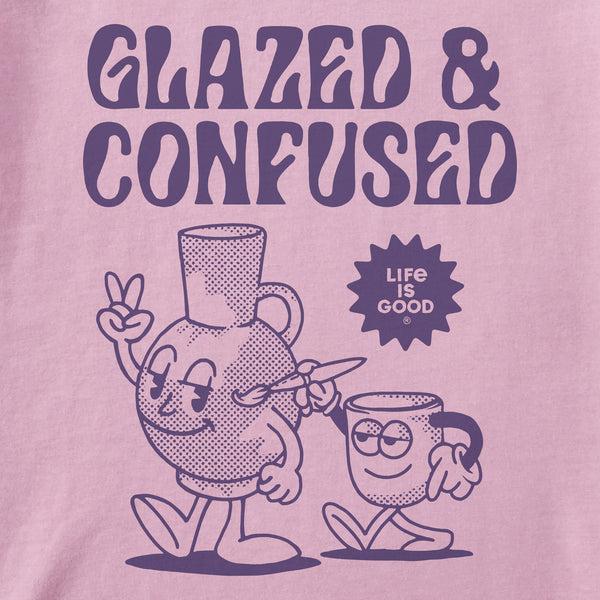 Life Is Good Women's Glazed U0026 Confused Short Sleeve Crusher Boxy Tee