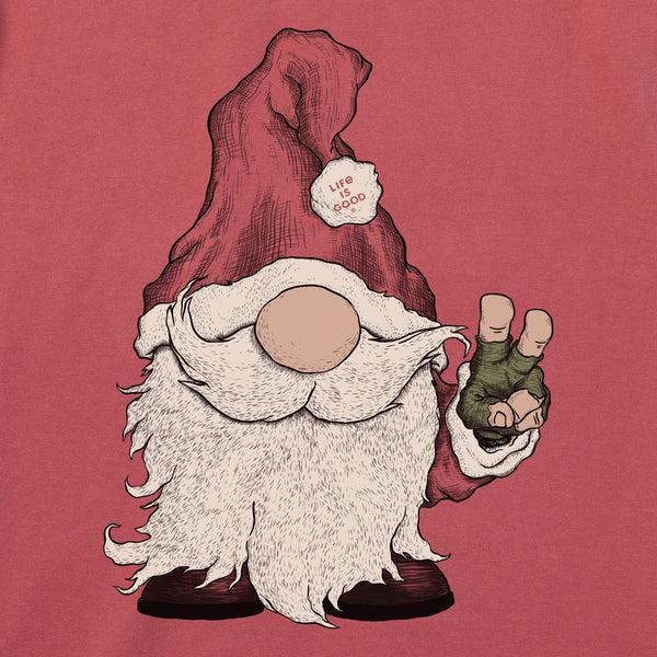 Life Is Good Women's Gnome Santa Short Sleeve Crusher Tee
